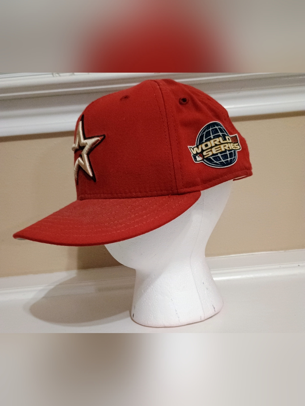 New Era Red Houston Astros 2005 World Series Patch Hat